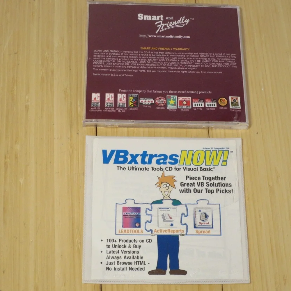 Microsoft Visual Basic Professional 1.0, 4.0, with VB Extras CD & VB 5.0 dev CD